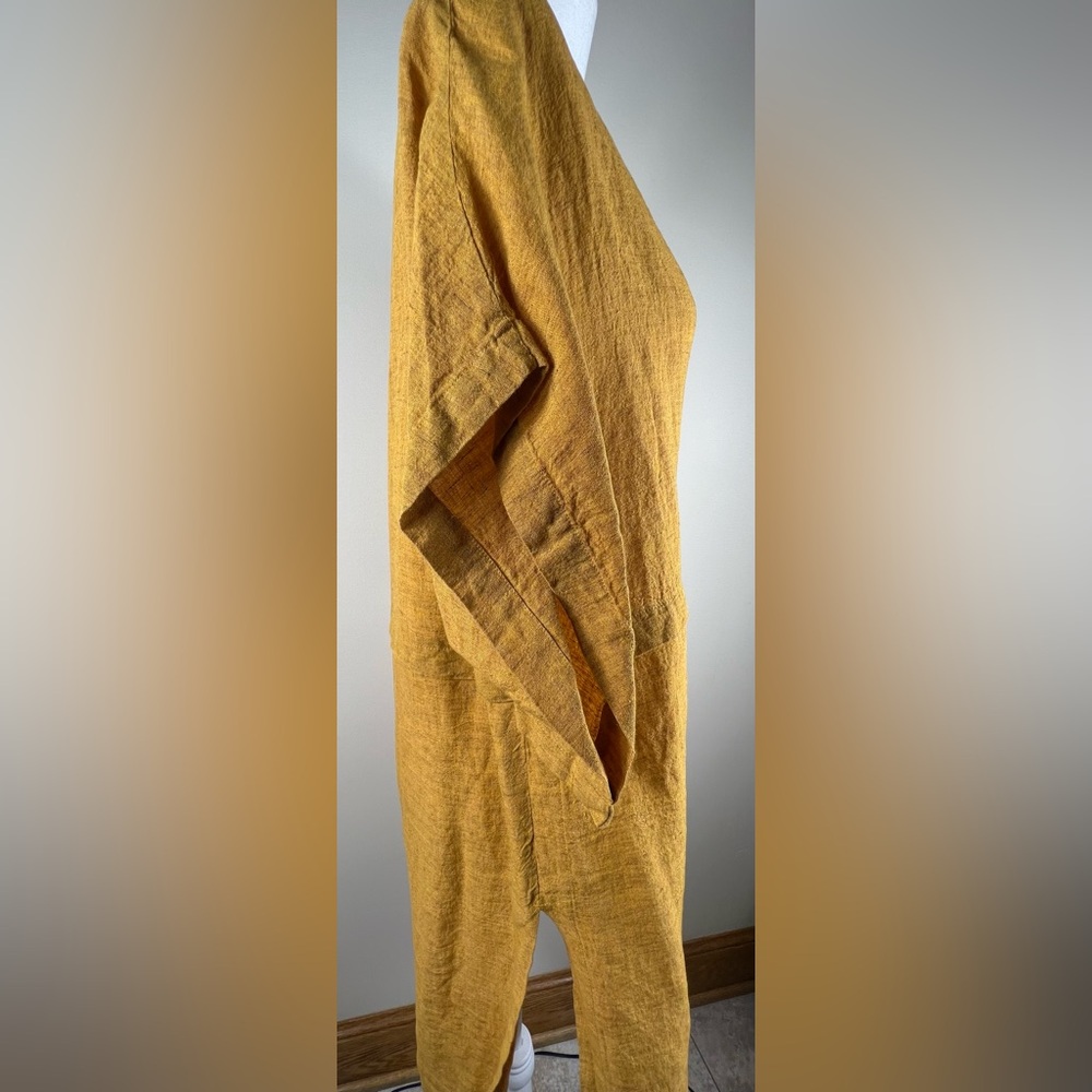 Poetry Fashion Honey Gold Linen Short-Sleeve Tunic Top, Size 8, NWT - Picture 9 of 16